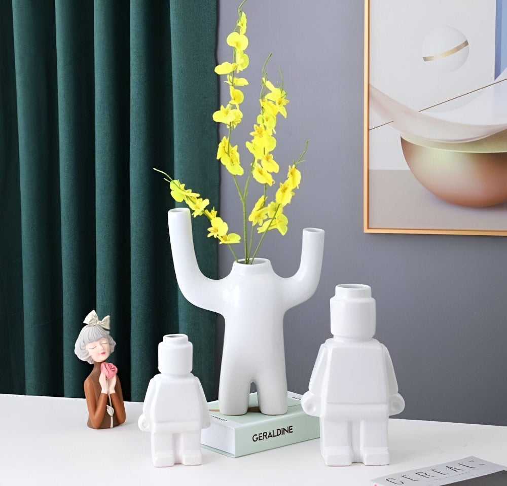 Maliben | Masoned Plant Pot In Robot Design