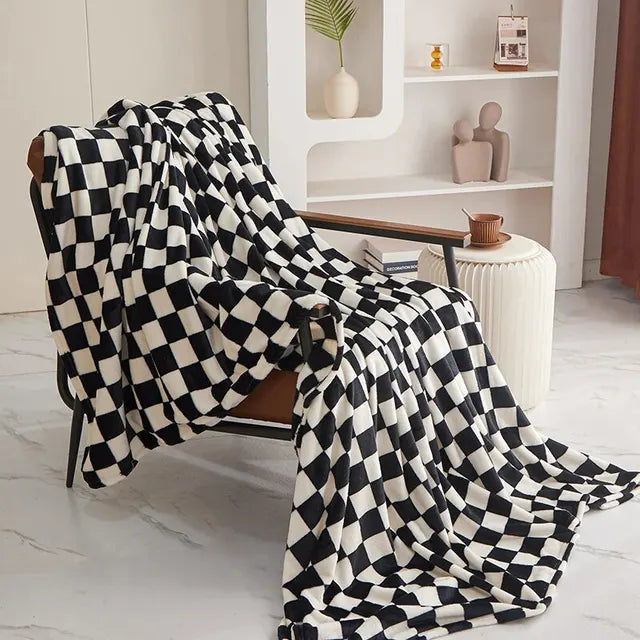 Maliben Trendy Chessboard Blanket
