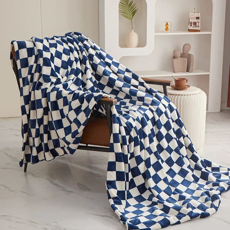 Maliben Trendy Chessboard Blanket