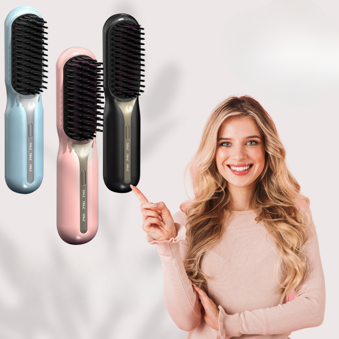 Maliben | Wireless Hair Stylers Brush Travel Suitable For Straightening And Curling Rechargeable For All Hair Types