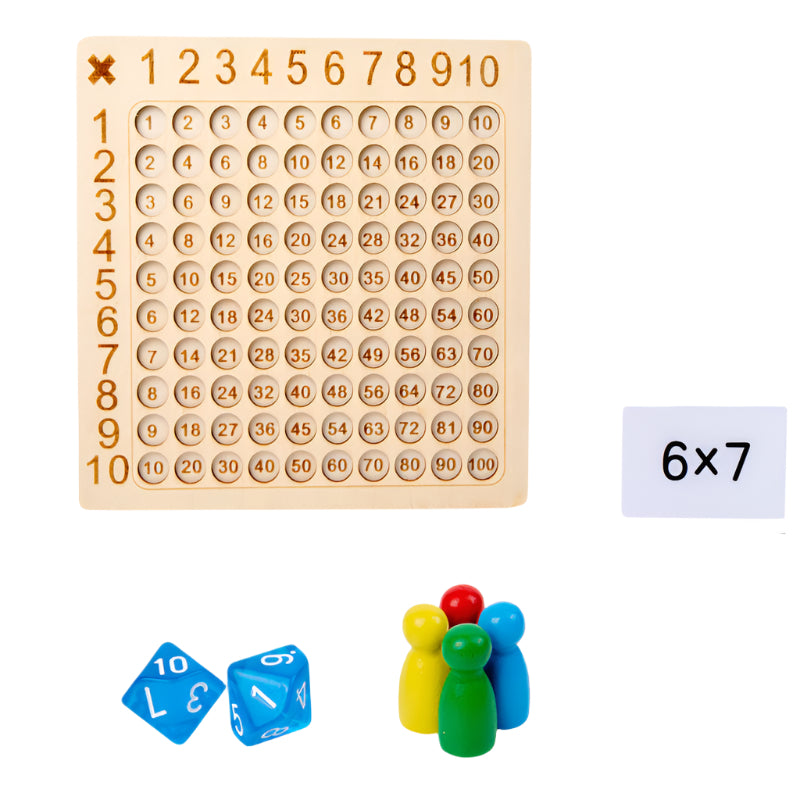 Maliben | Ecotoys Mathmaster | Math Fun For Smart Kids - Wooden Montessori Multiplication Board