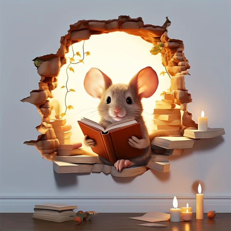 Maliben | Decoramice 3d Cartoon Wall Stickers | Adorable Mouse Wall Stickers For Children's Rooms And Living Space Decoration