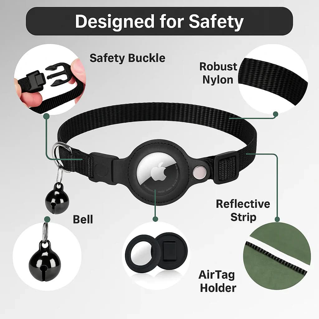 Maliben | GPS Collar for Cats with Reflective Design