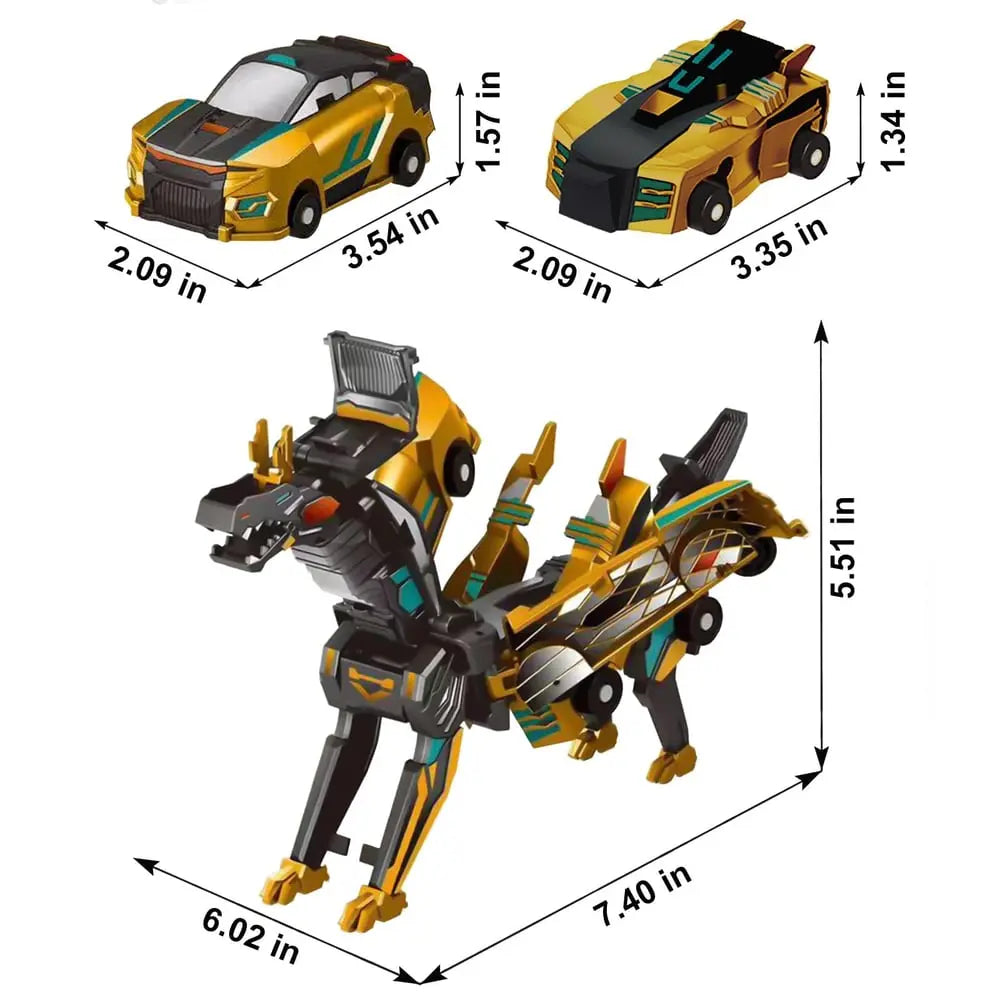 Maliben | Collision Toy Car With Dinosaur Transformation