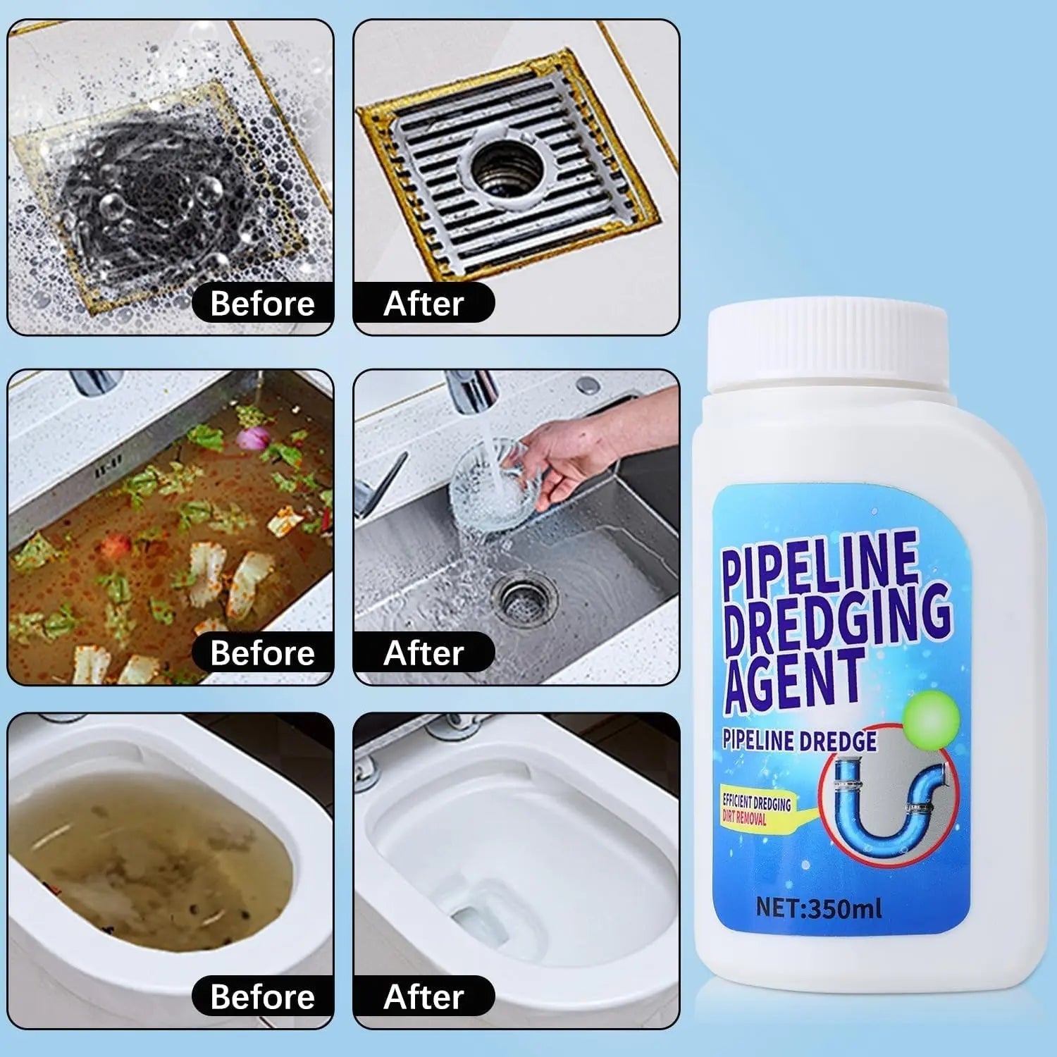 Maliben | Powerful Drain Cleaner – Against Clogs & 99% Of Germs