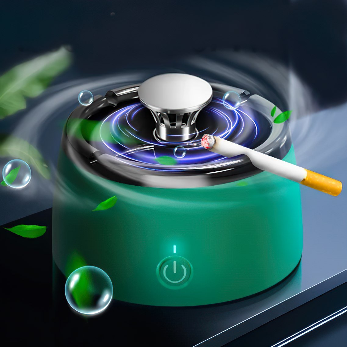 Maliben Odorless Smoke-Free Ashtray - Portable Smoke Catcher with Scent Filter