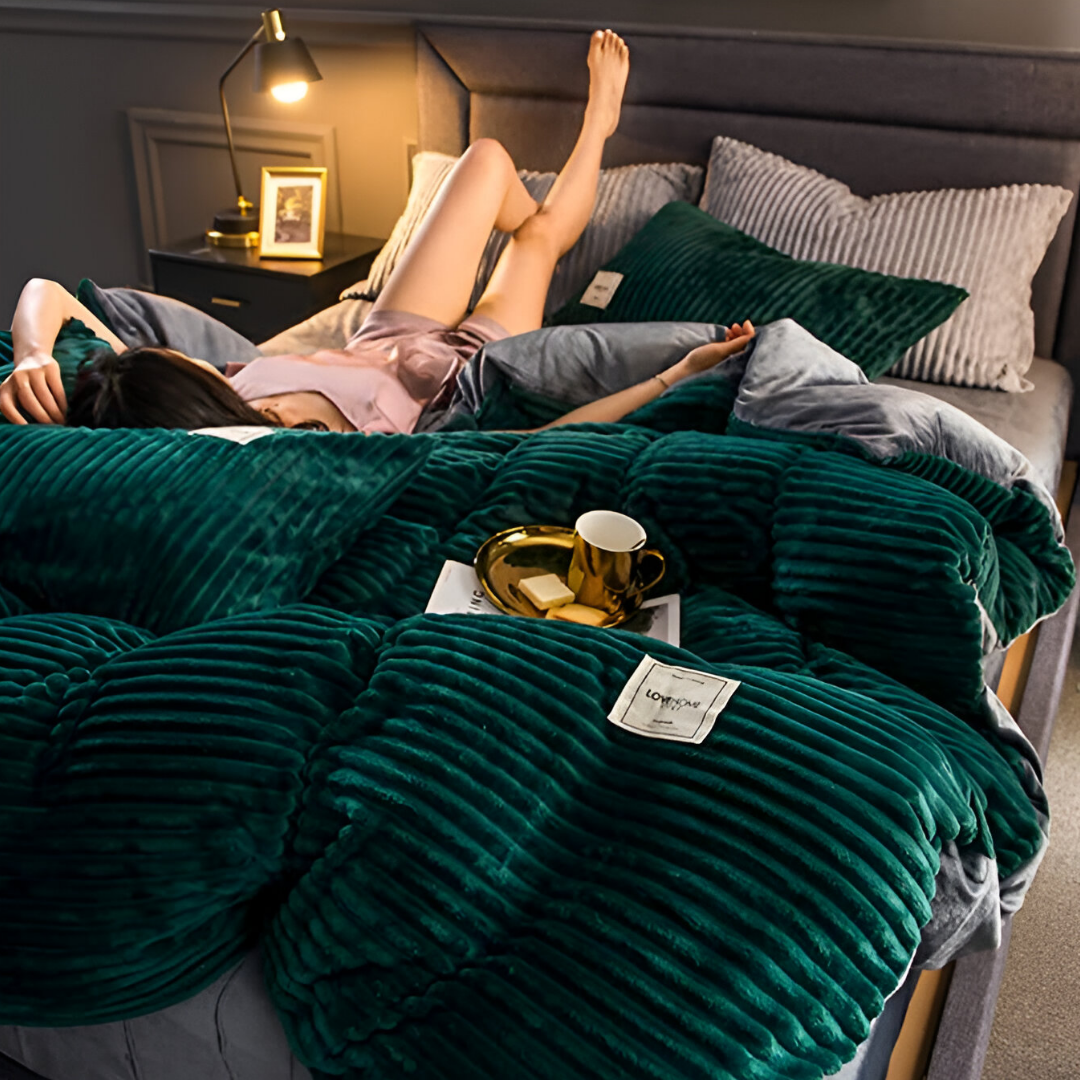 Maliben | Warm & Soft Flannel Duvet Cover Set