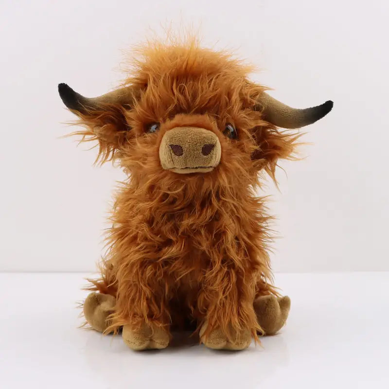 Maliben | Cozycow | Let Cuddles Warm The Heart - Plush Highland Cow Stuffed Animal