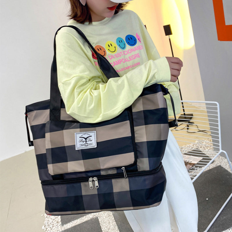Maliben | Checked Travel Bag With Large Capacity