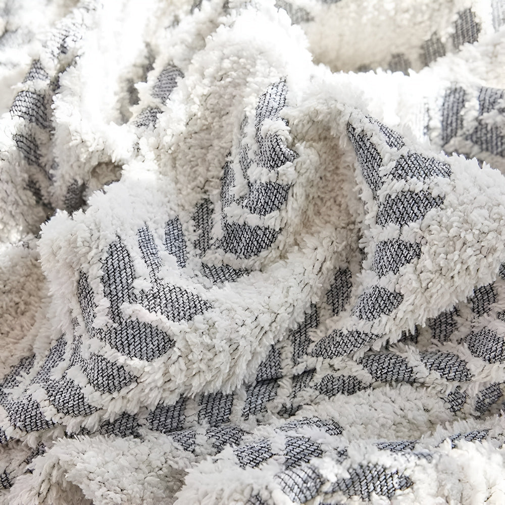 Maliben | Leaf Fringed Lace Sofa Cover