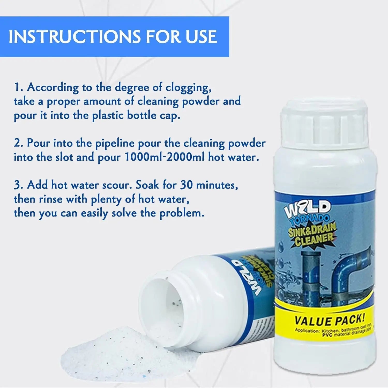 Maliben | Powerful Drain Cleaner Against Stubborn Blockages