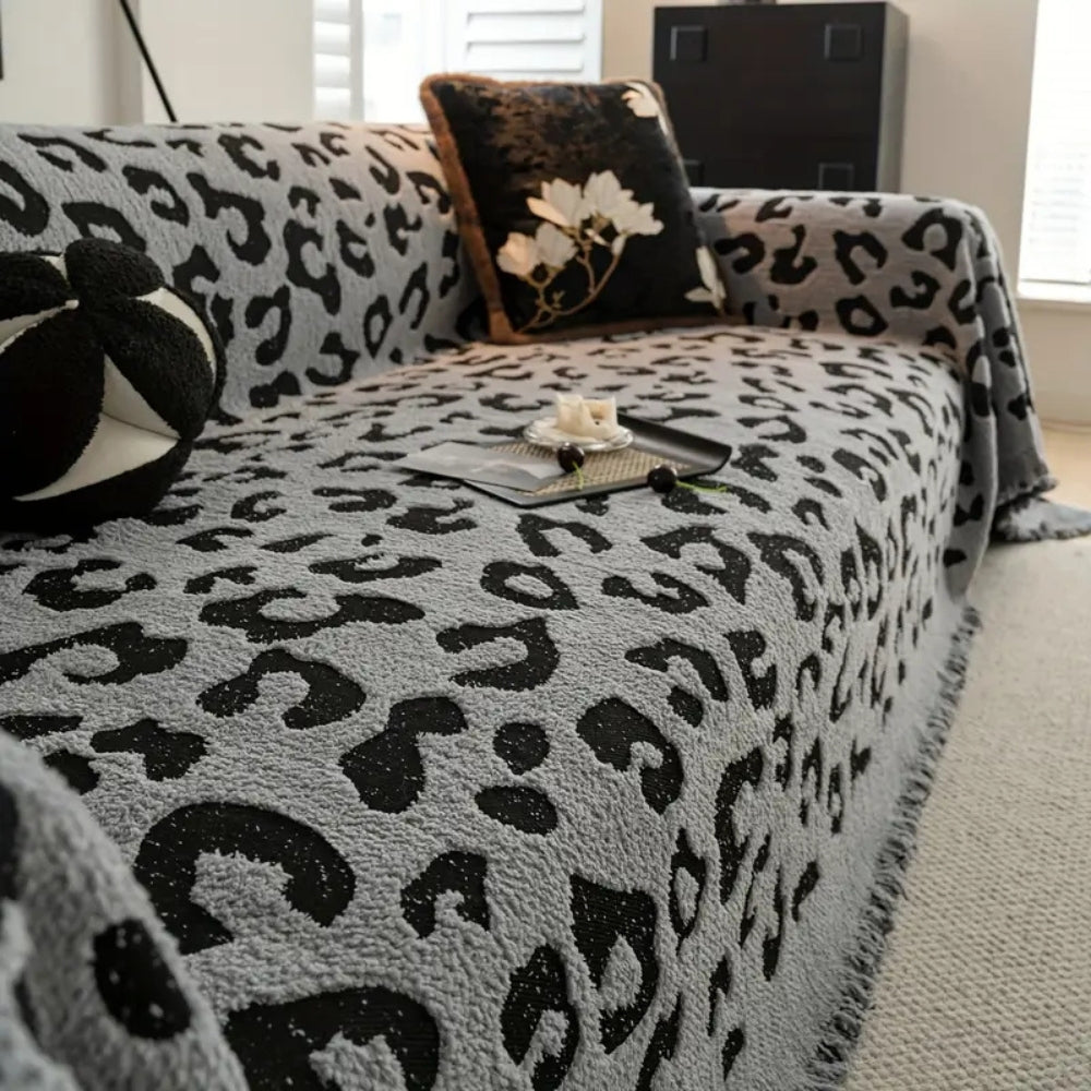Maliben | Leopard Print Bohemian Sofa Cover