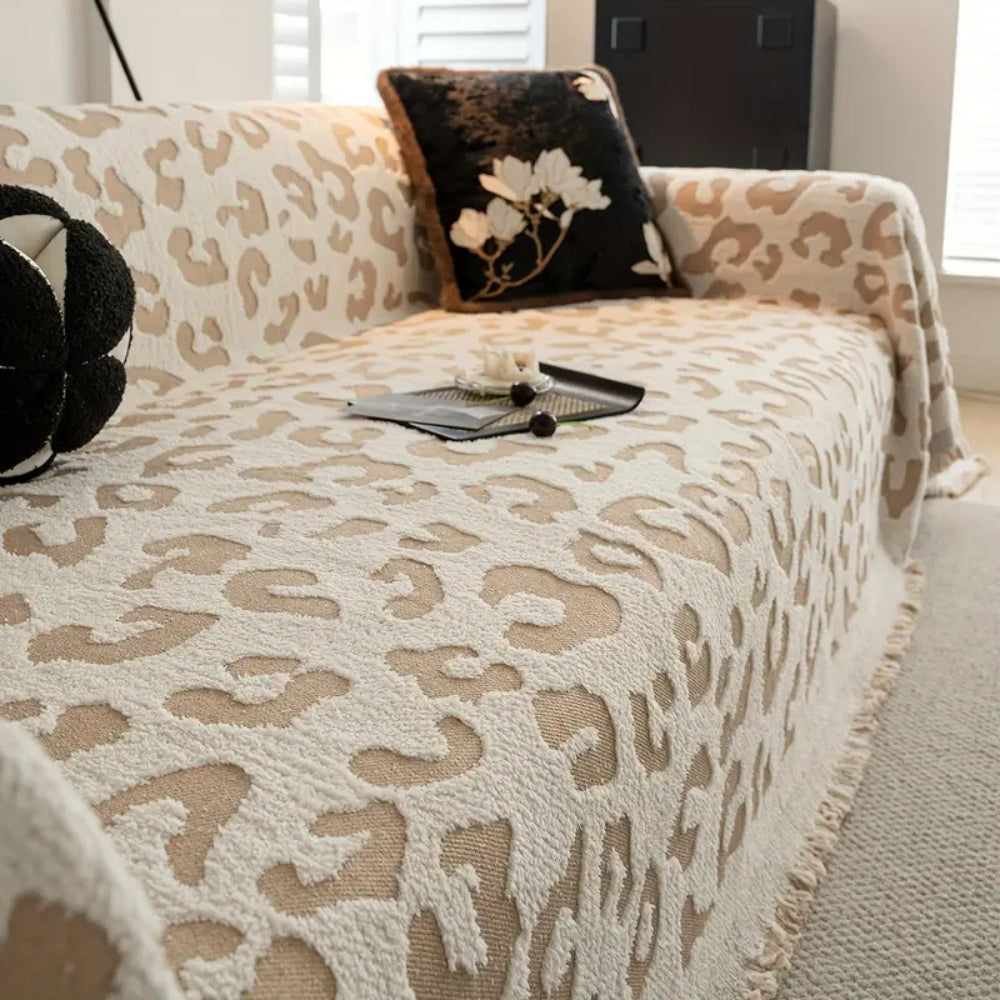 Maliben | Leopard Print Bohemian Sofa Cover