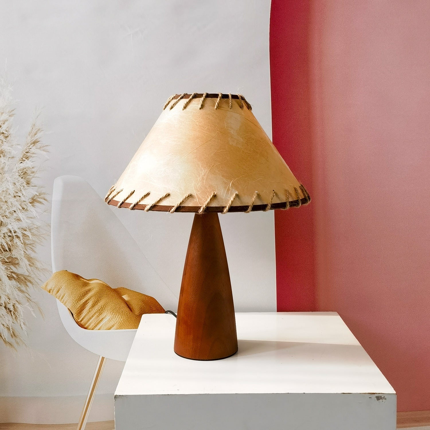 Maliben | Heritageglow Lamp – Classic Wooden Table Lamp
