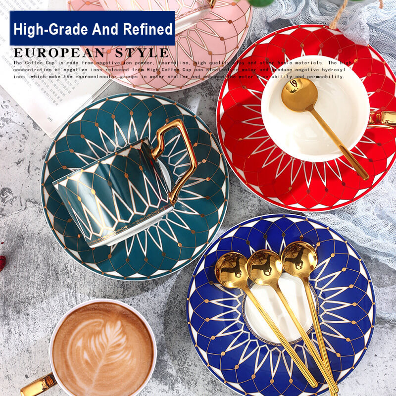 Maliben | Square A Retro-Pattern Coffee Mug