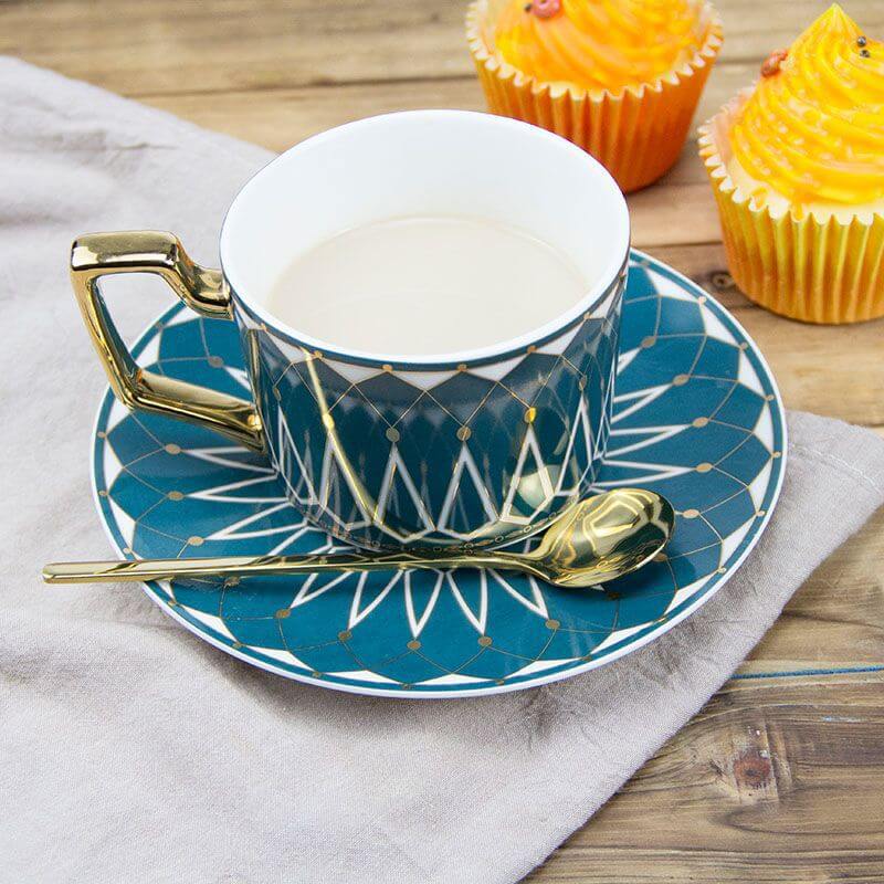 Maliben | Square A Retro-Pattern Coffee Mug