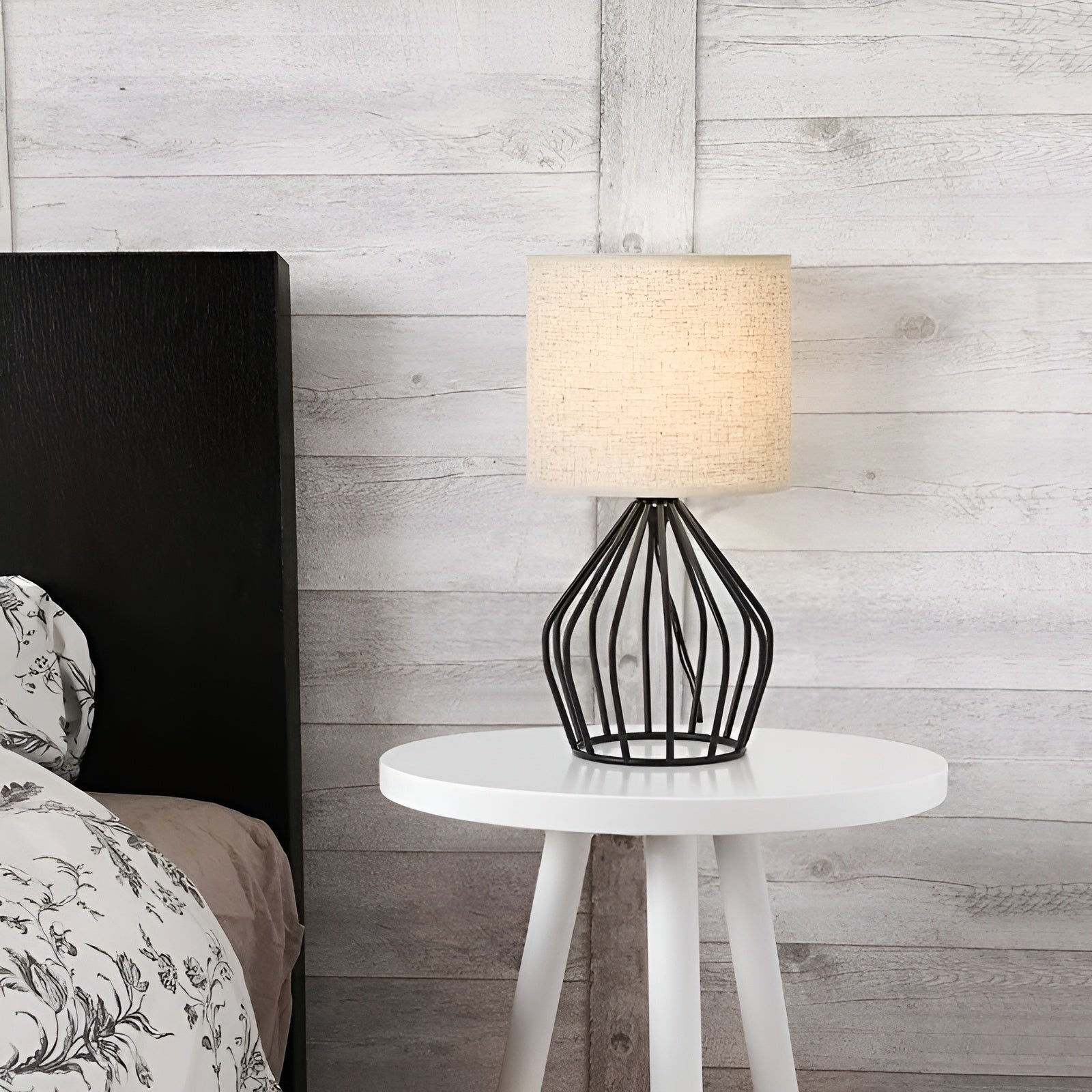 Maliben | Elegant Table Lamp With Linen Shade And Metal Base – Perfect Lighting