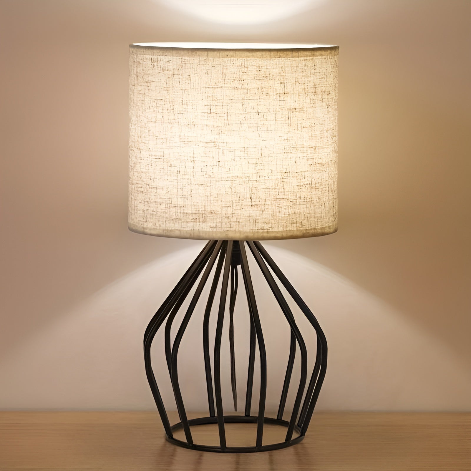 Maliben | Elegant Table Lamp With Linen Shade And Metal Base – Perfect Lighting