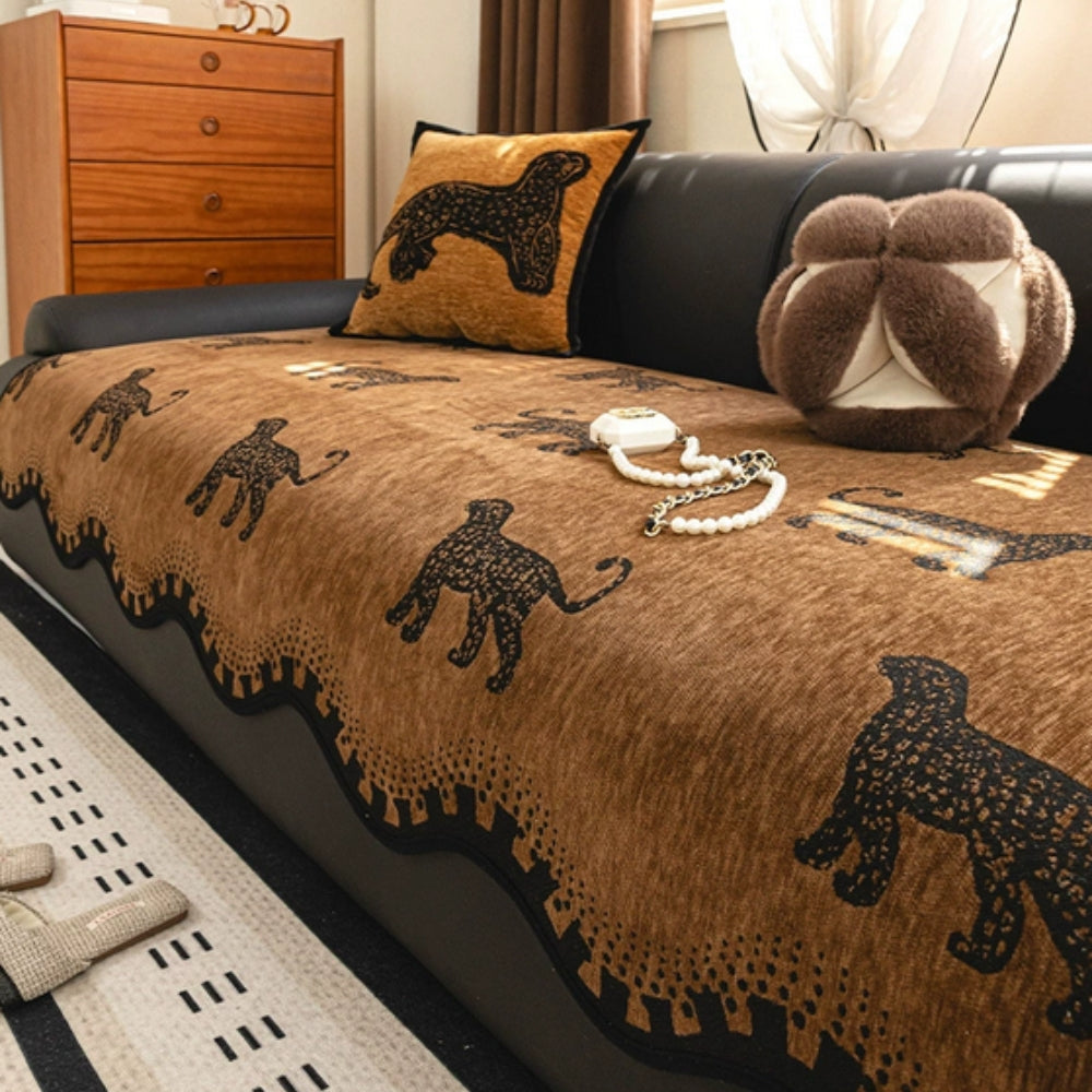 Maliben | Lion Wavy Non-Slip Sofa Cover