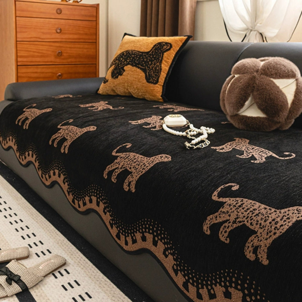 Maliben | Lion Wavy Non-Slip Sofa Cover