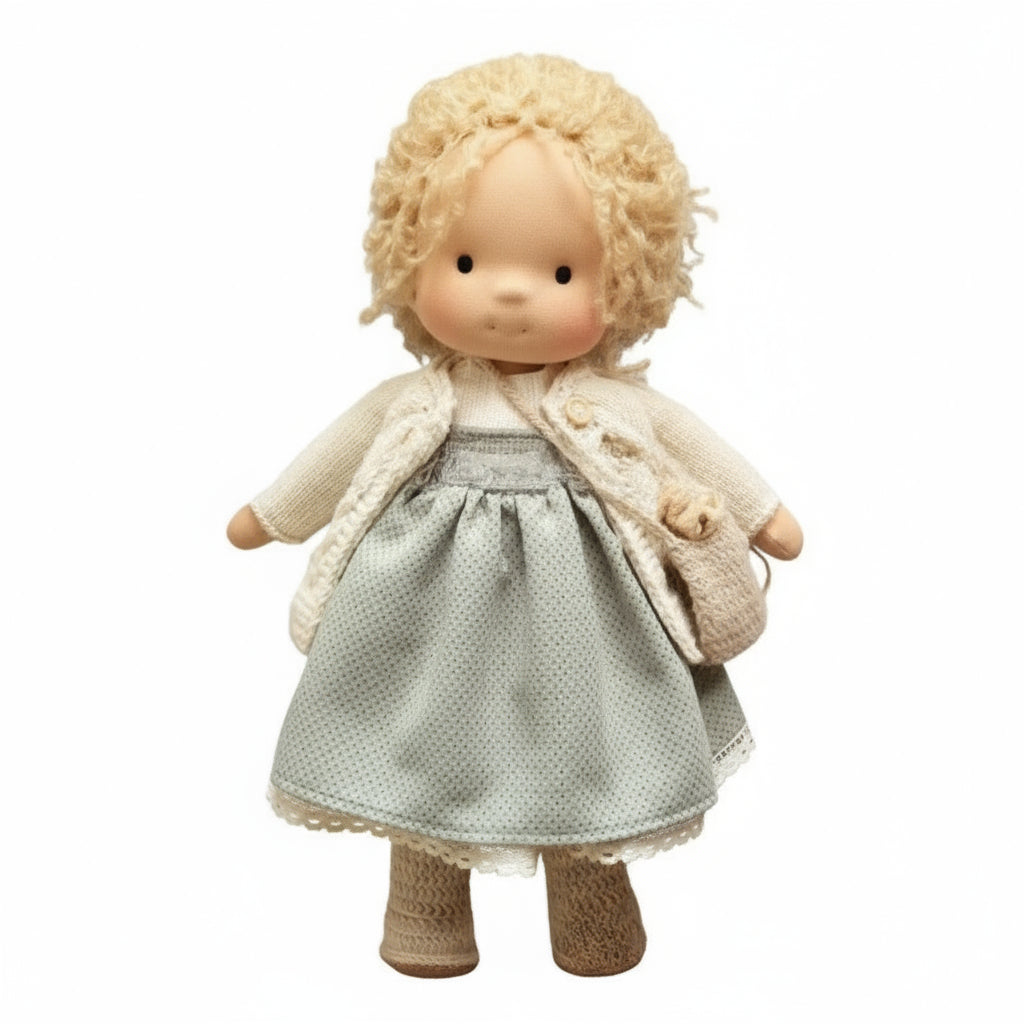 Maliben | Elora Handmade Waldorf Doll – Natural Cotton Cuddly Doll For Creative Play