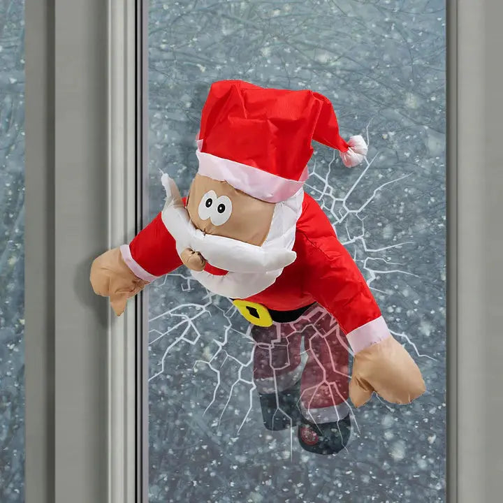 Maliben | Cheerful Christmas Window Figure Clausklap – Moving, Sound Activated Decoration
