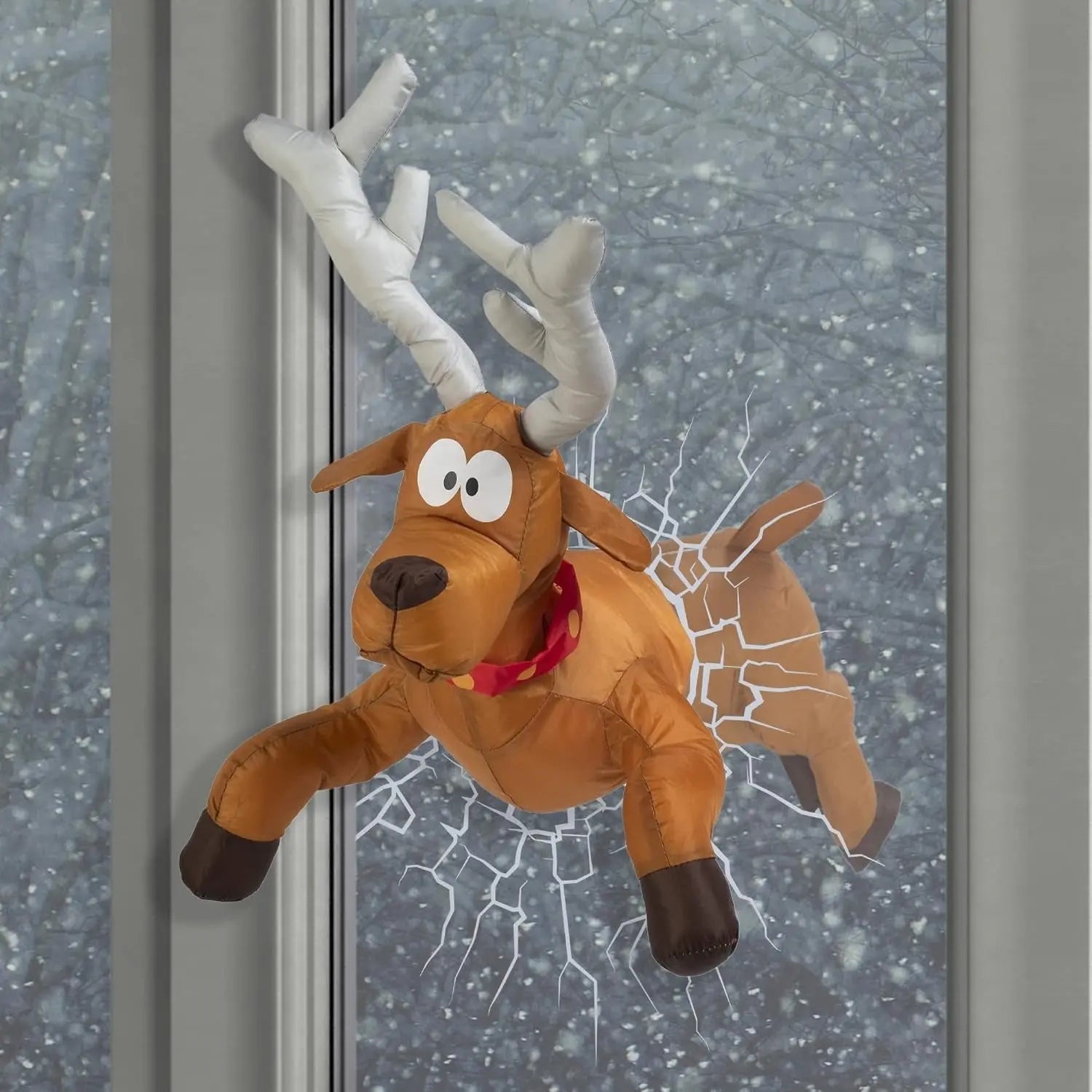 Maliben | Cheerful Christmas Window Figure Clausklap – Moving, Sound Activated Decoration