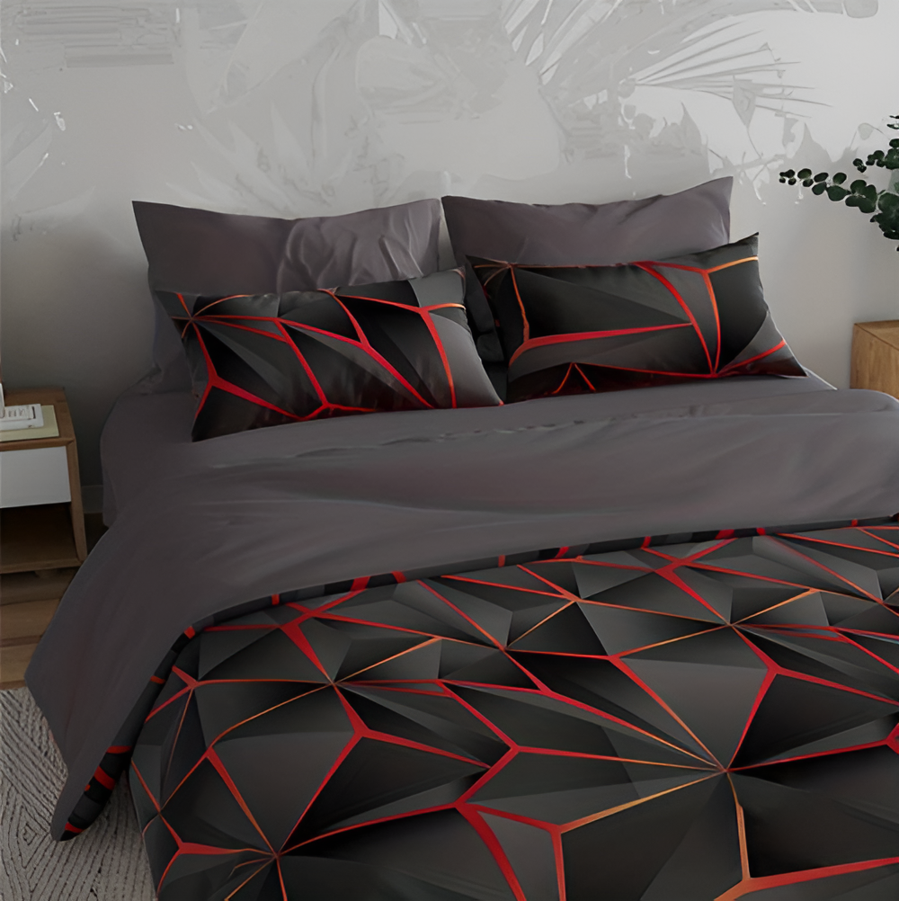 Maliben | Cloudlux - Fluffy 3d-Printed Check Bedding Set
