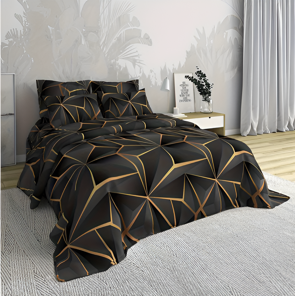 Maliben | Cloudlux - Fluffy 3d-Printed Check Bedding Set