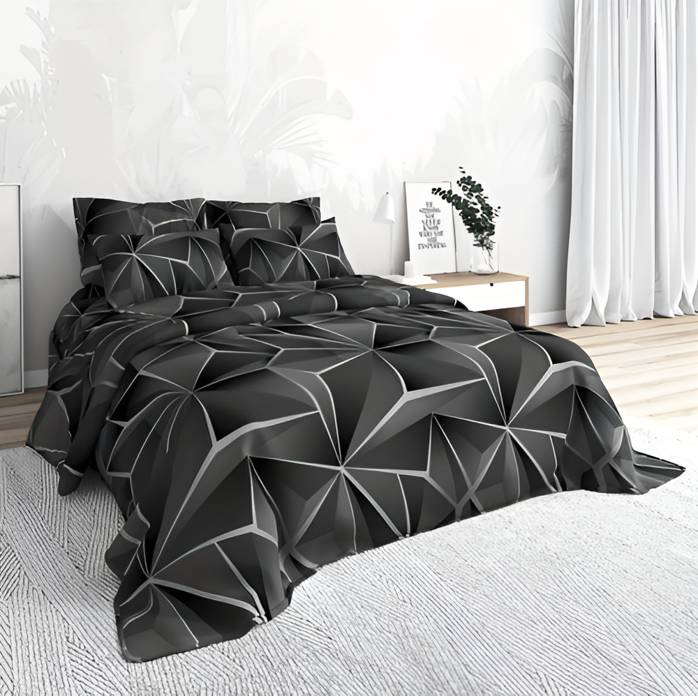 Maliben | Cloudlux - Fluffy 3d-Printed Check Bedding Set