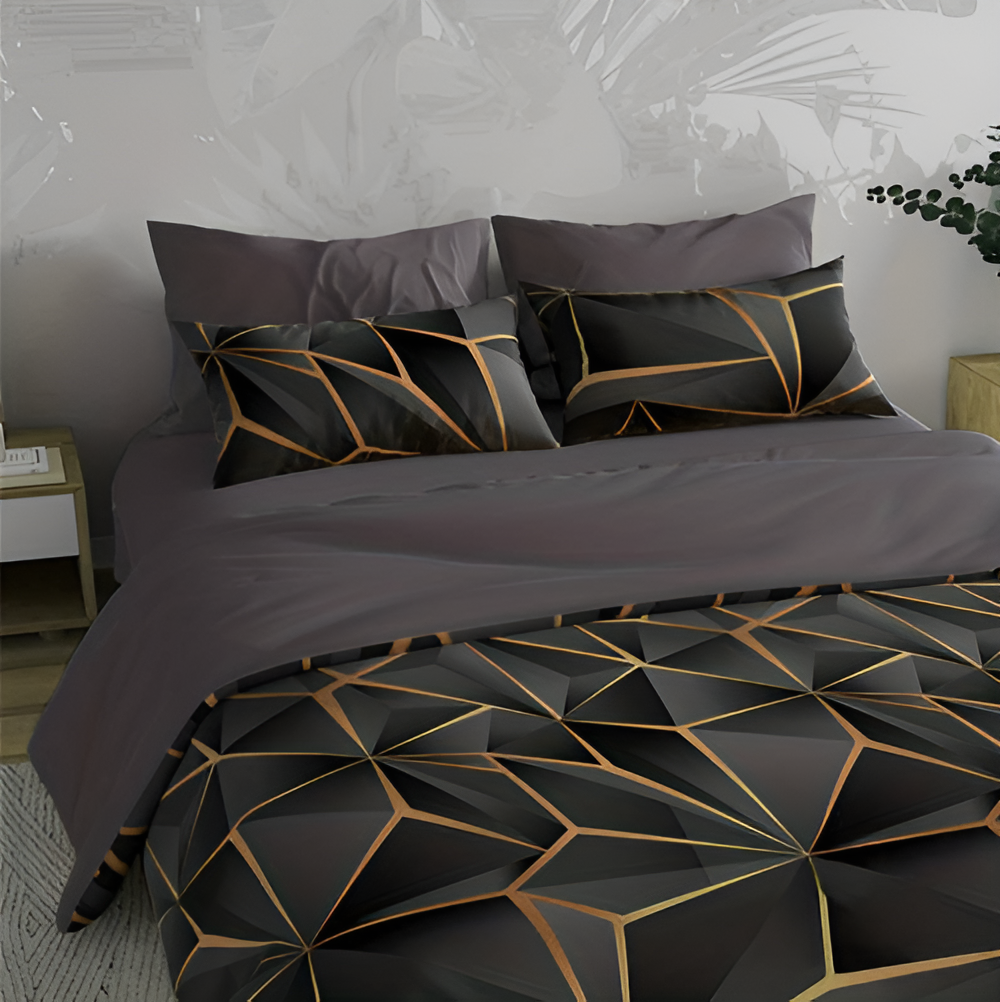 Maliben | Cloudlux - Fluffy 3d-Printed Check Bedding Set
