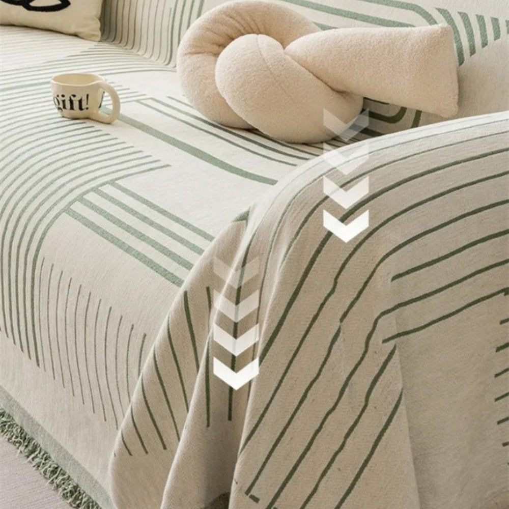 Maliben | Luxurious Snowflake Chenille Sofa Cover