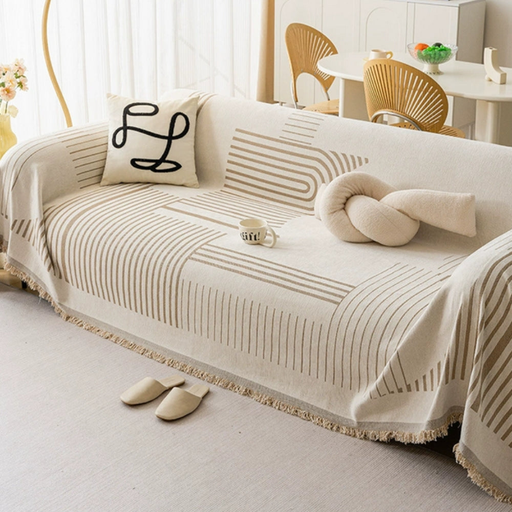 Maliben | Luxurious Snowflake Chenille Sofa Cover