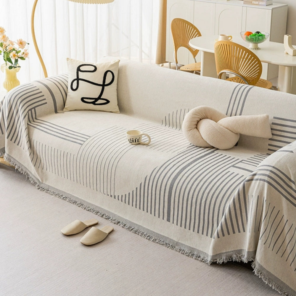 Maliben | Luxurious Snowflake Chenille Sofa Cover