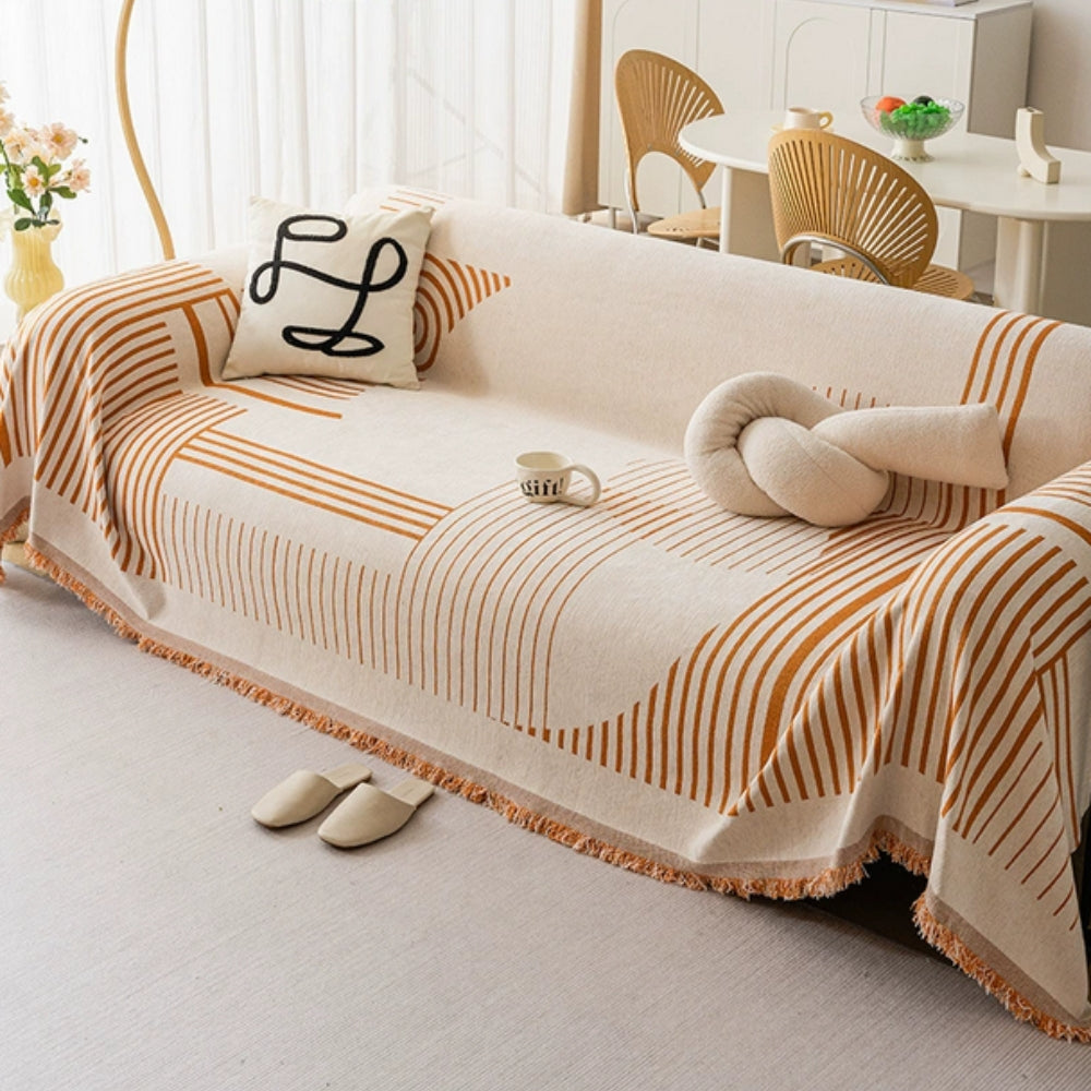 Maliben | Luxurious Snowflake Chenille Sofa Cover