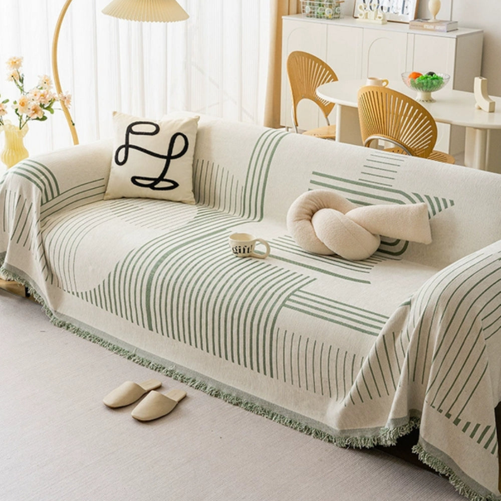 Maliben | Luxurious Snowflake Chenille Sofa Cover
