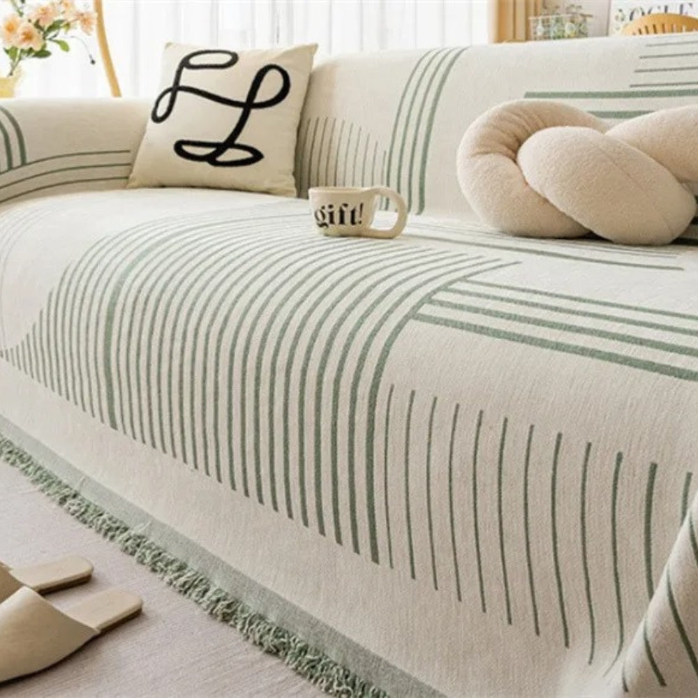 Maliben | Luxurious Snowflake Chenille Sofa Cover