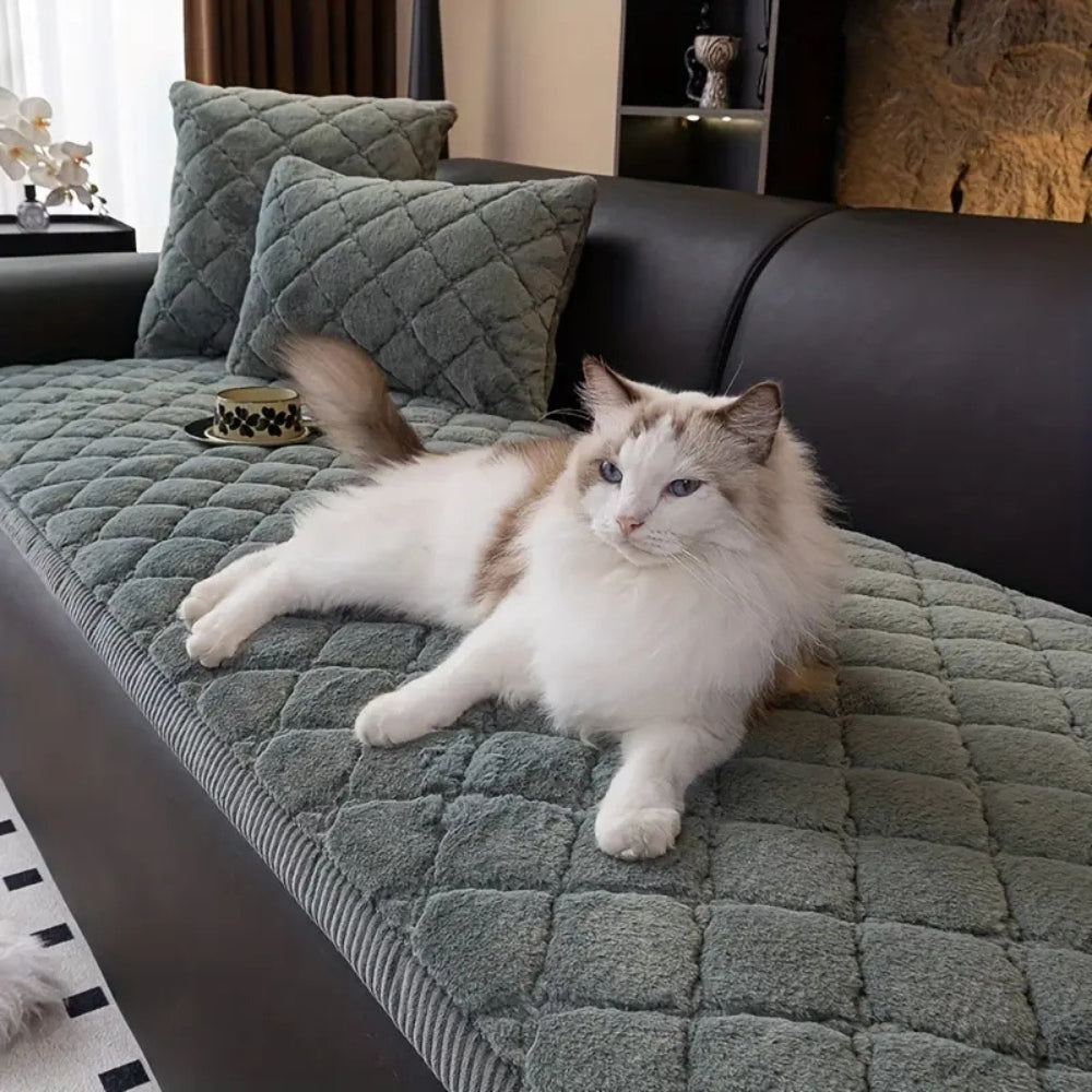 Maliben | Luxury Plush Diamond Stitched Sofa Cover