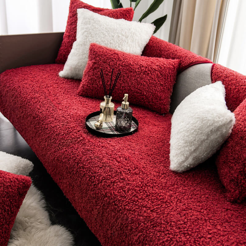 Maliben | Luxury Warm Fleece Furniture Protection Mat Non-Slip Sofa Cover