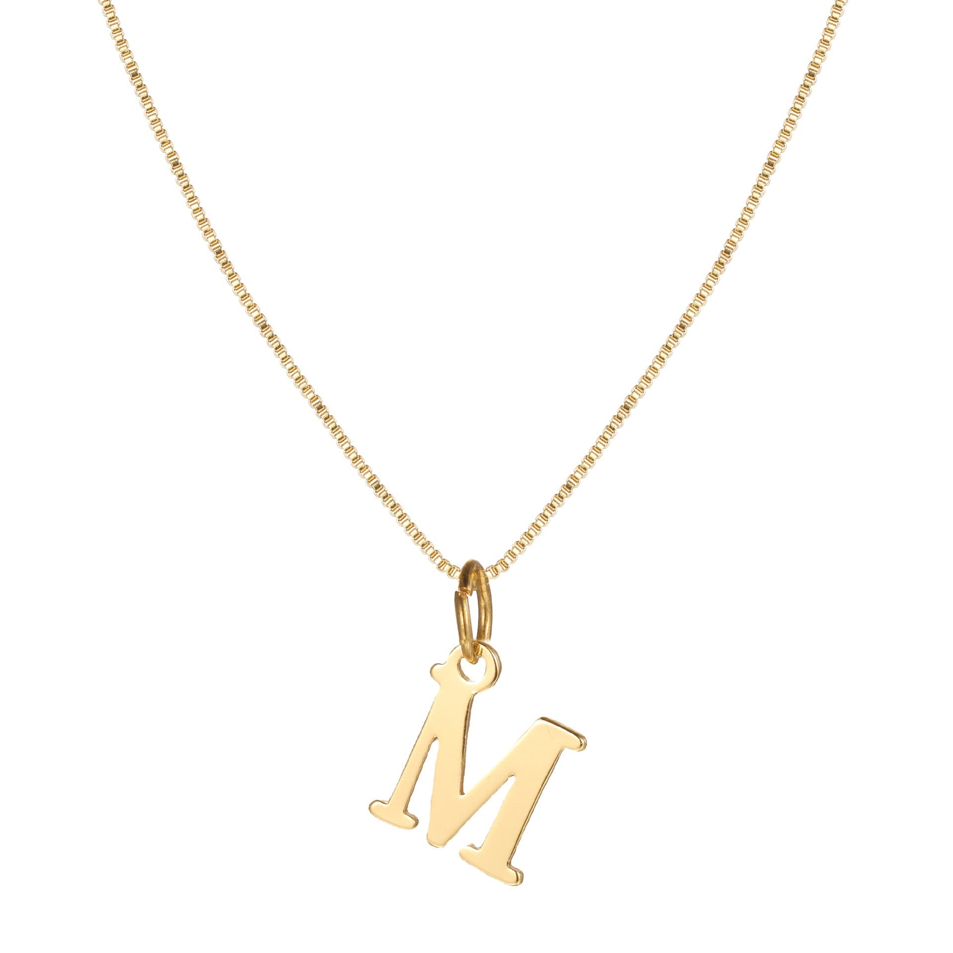 Maliben | 14k Minimal Serif Initial Necklace