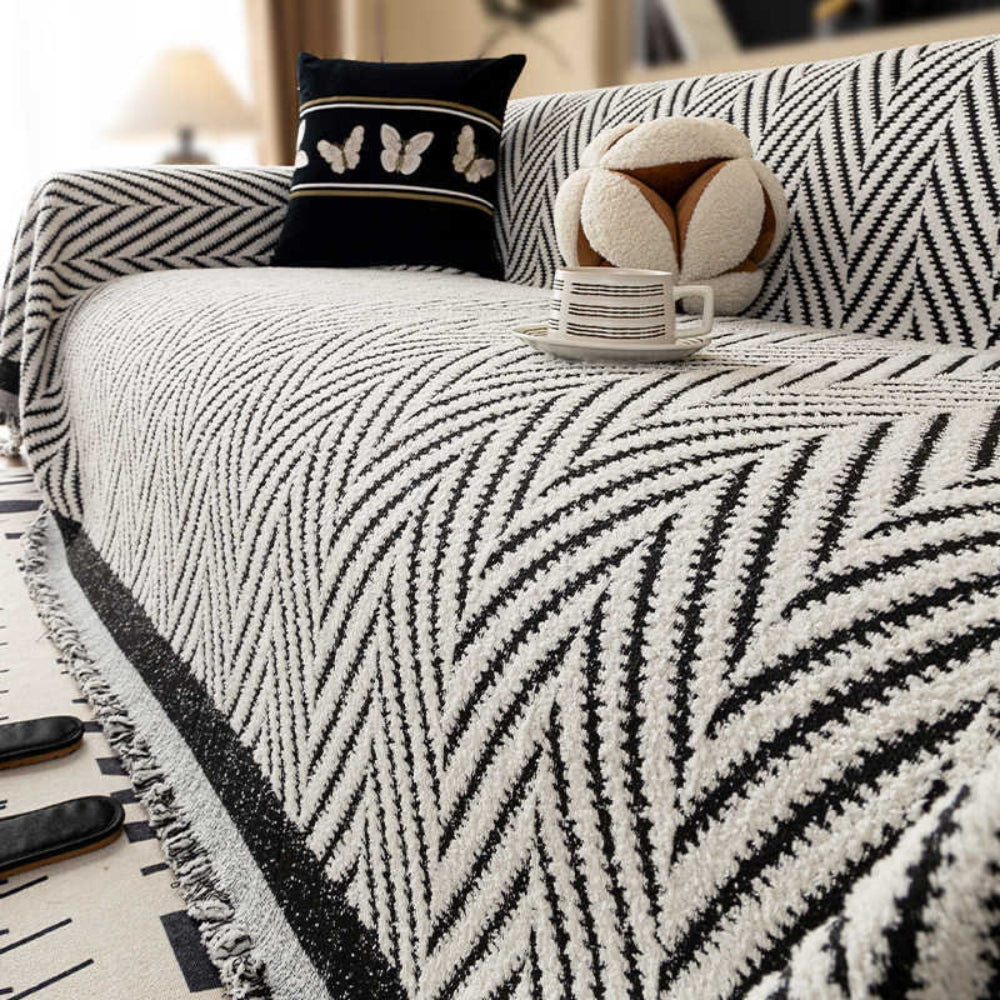 Maliben | Marella Soft Chevron Sofa Cover