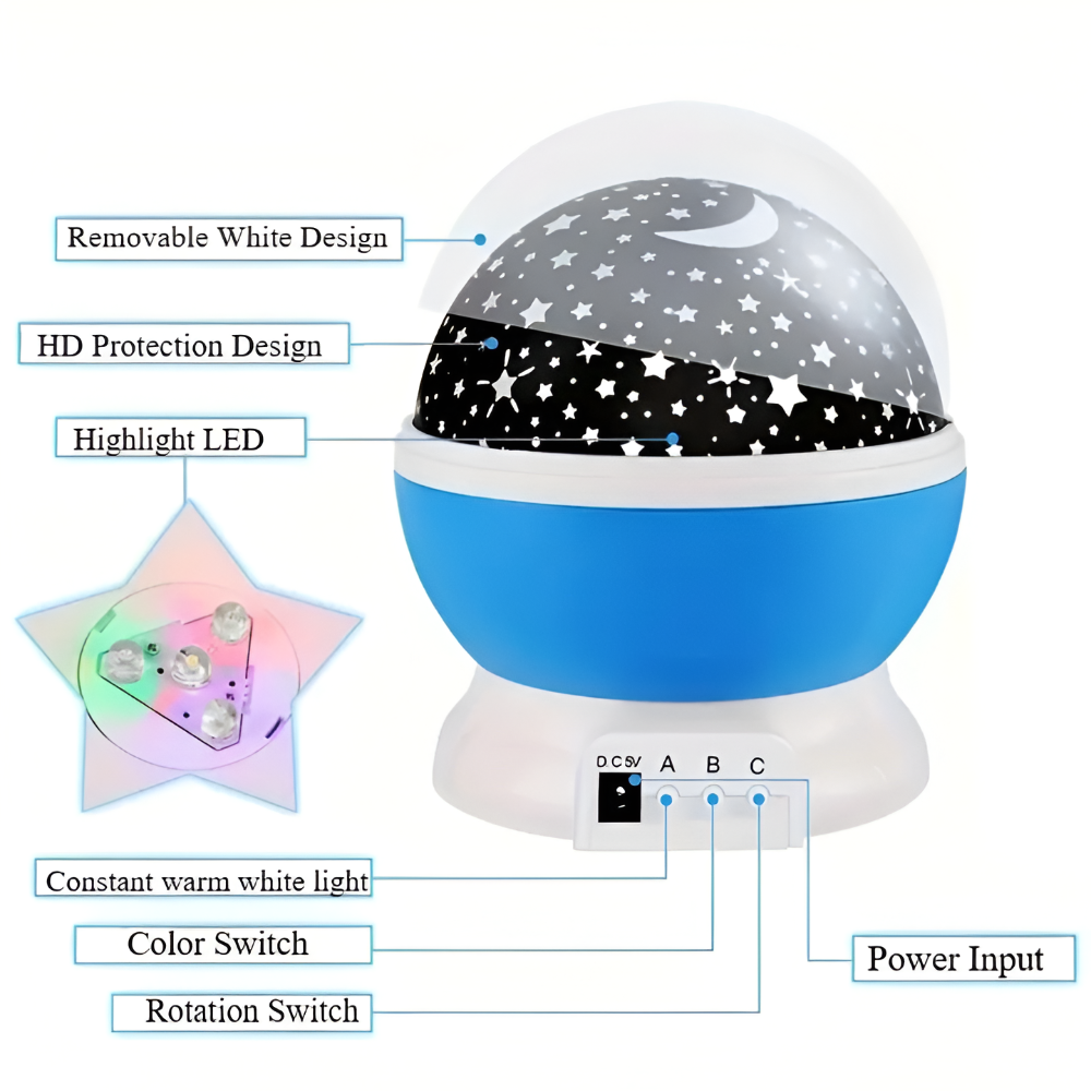 Maliben | Star Projector Night Lamp With Rotatable Sky Design