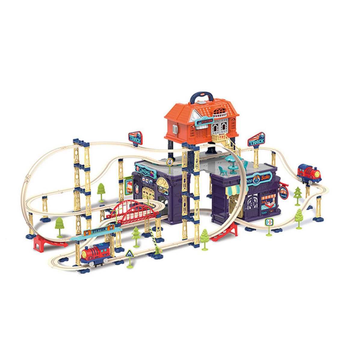 Maliben | Train Adventure | Endless Play Fun - Complete Train Set With Bridges And Curves