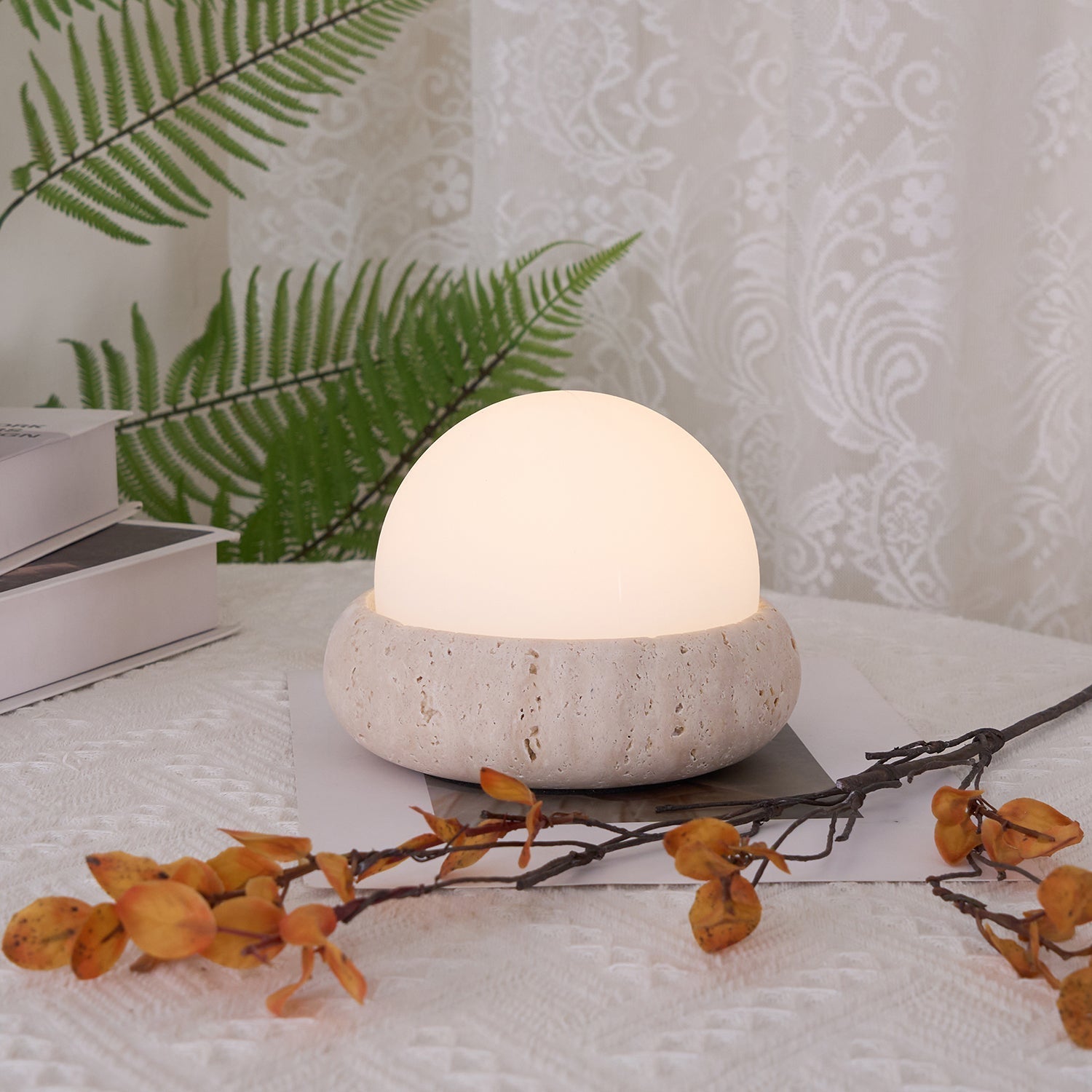 Maliben | Travertine Table Lamp