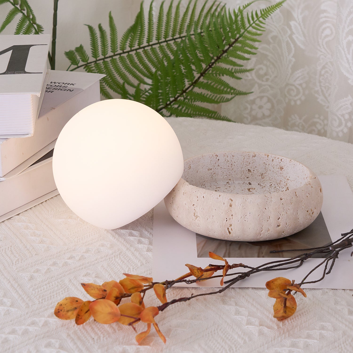 Maliben | Travertine Table Lamp