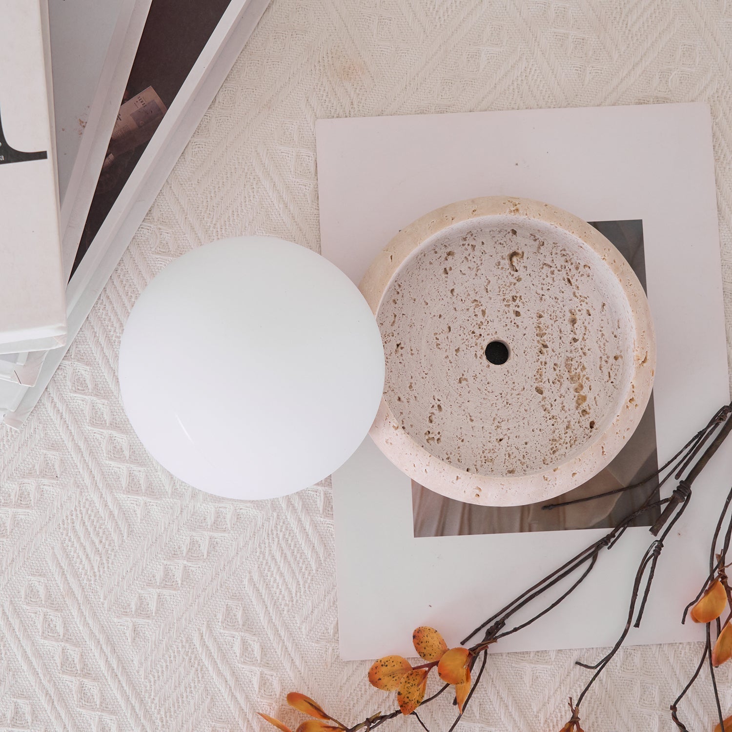 Maliben | Travertine Table Lamp