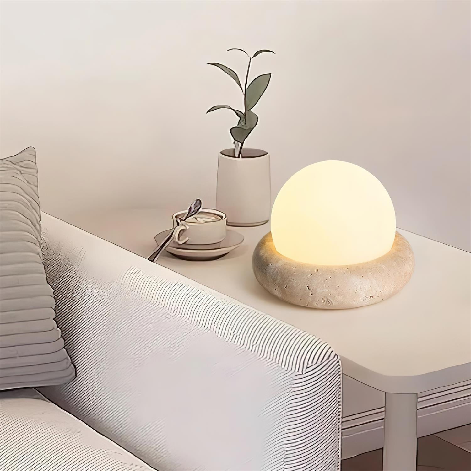 Maliben | Travertine Table Lamp