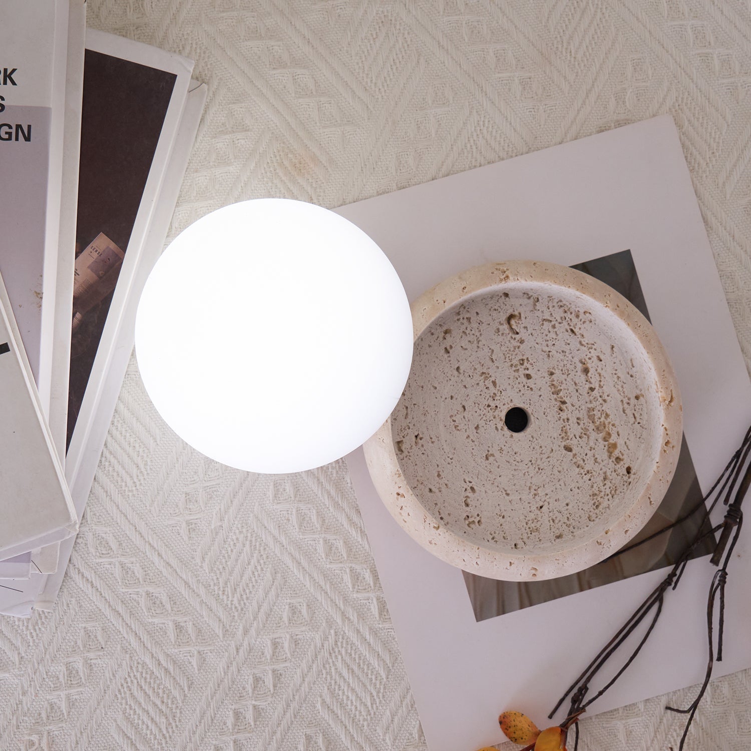 Maliben | Travertine Table Lamp