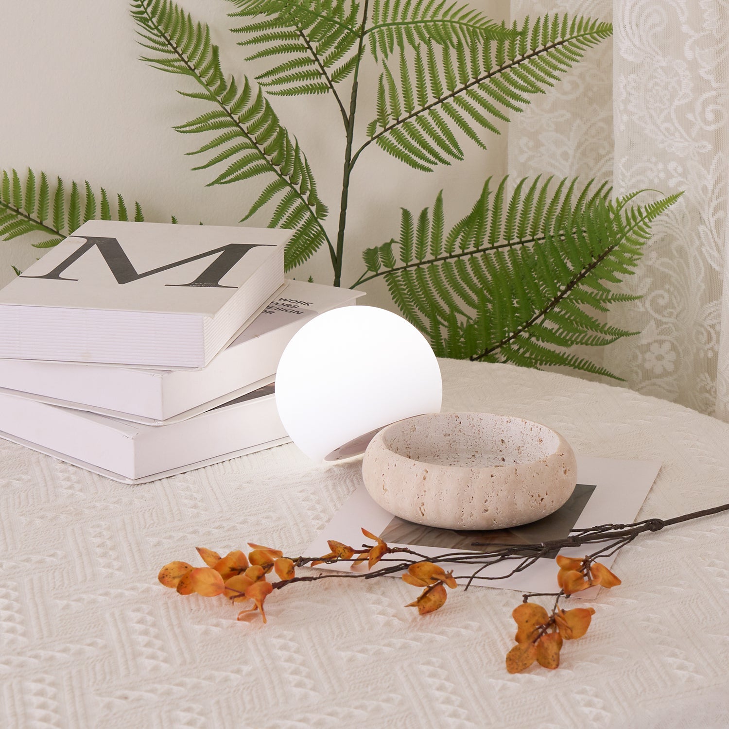 Maliben | Travertine Table Lamp