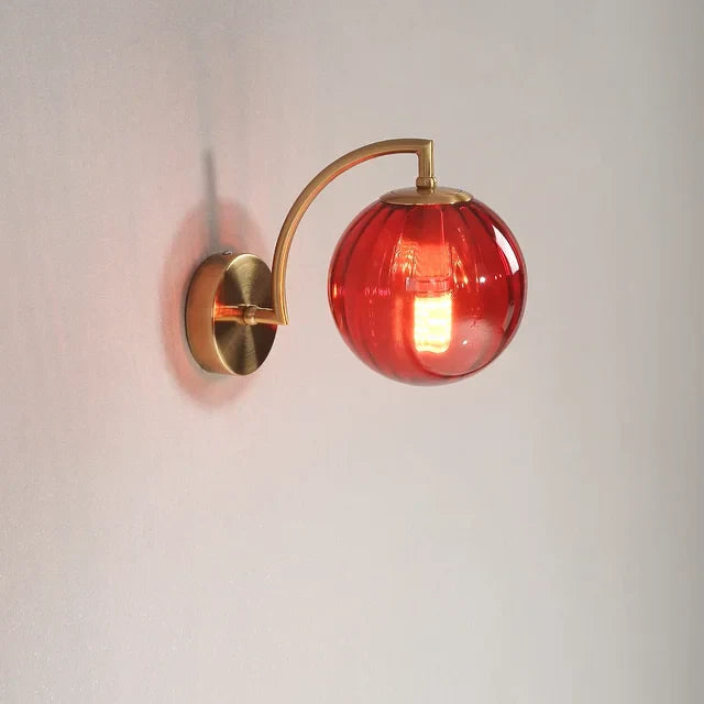 Maliben | Nordic Glass Wall Lamp - Elegant ScandInavian Wall Lamp in Glass With Warm Led Light